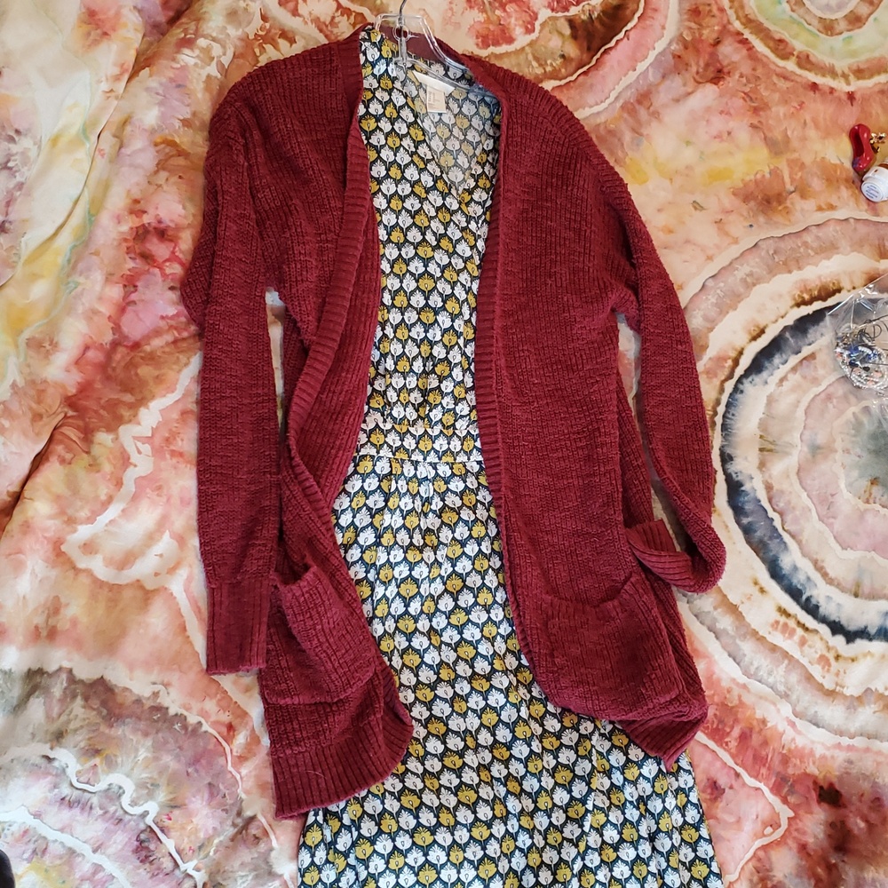 1920s Style Everyday Ensemble - Sweater and Dress